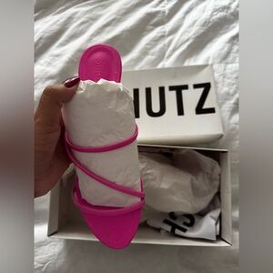 SCHUTZ Pink Women's Mule Heels